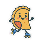 Empanadilla en patines sticker