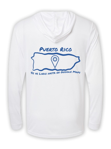 Puerto Rico se ve lindo hasta en google maps - Rashguard Hoodie White